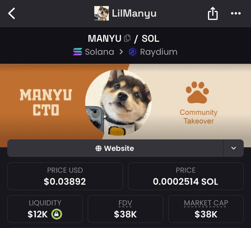 ctomanyu's tweet image. $MANYU is completely a community takeover, no dev involvement and no controlled supply! 

The community is in charge, making it a true decentralized effort.

CA:
HMYzGZ1ZpcmazH8qenshTHDe89BKC1MfFb8A1juid4XH