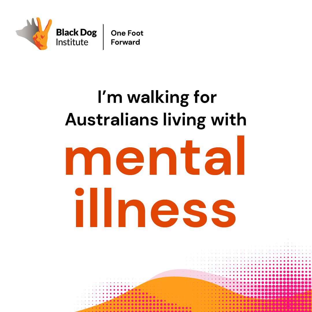 I'm walking 125km in One Foot Forward throughout October during Mental Health Month to support Australians impacted by mental illness and suicide.
I'd love if you could please support me. 💙
Click below to make a donation (no matter how big or small):
onefootforward.org.au/fundraisers/ju…