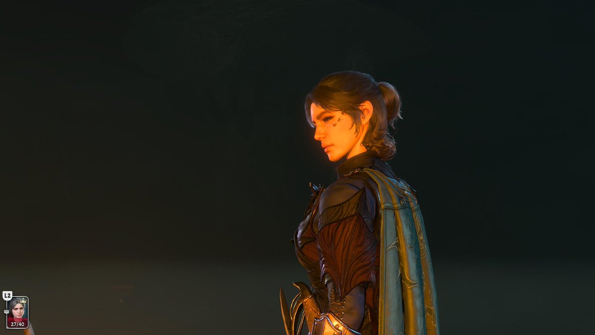 Tensai214's tweet photo. @larianstudios she's wondering when Patch 7 for the PS5 goes live. Don't leave my 3rd playthrough character Arya Stark hanging. https://t.co/ualW3mKAU6