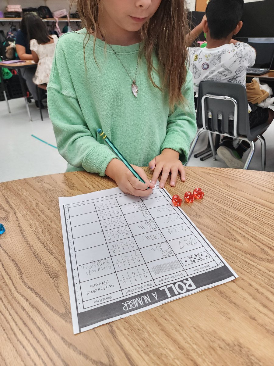 Roll it, make it. Practicing Placr Value and these 10 sided dice were a huge hit! 
<a href="/PotowmackES/">Potowmack Elementary School</a>