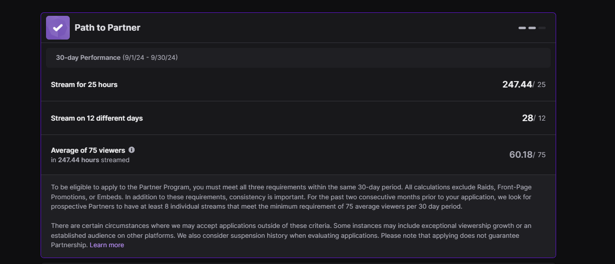 WE ARE SOO CLOSE TO PARTNER ...

if you havent followed me on twitch yet please make sure to drop a follow !

twitch.tv/inayzeee

we are also 16 subs away from 100!