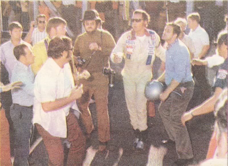 52 years ago today, After Richard Petty &amp;amp; Bobby Allison's wild battle for the win in the 1972 Wilkes 400 North Wilkesboro, a drunken fan tried to fight Richard, Maurice Petty took the drunk out with Richard's helmet. 
#PMSLive #LoveIsBlind #DETvsHOU
