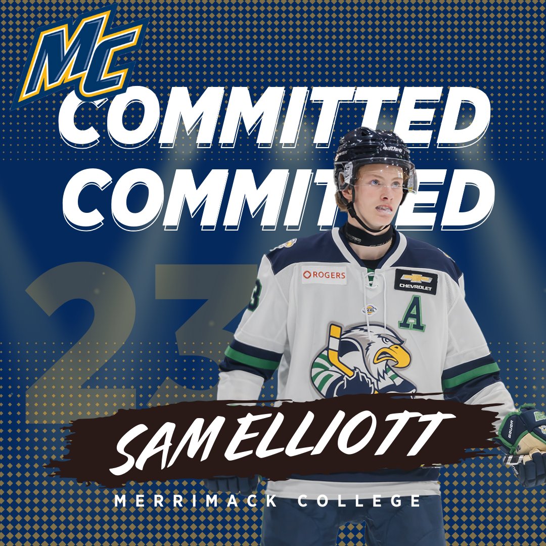 Congratulations to Surrey Eagles foreward @se1liott on his commitment to <a href="/Merrimack/">Merrimack College</a> Men's Ice Hockey team

We are always proud to see how players continue their hockey journey and education, and Sam is no exception 🙌

#BCHL #SoaWithUs #ncaahockey