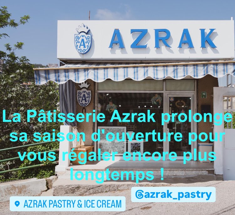 OD5RI's tweet photo. La Pâtisserie Azrak prolonge sa saison d'ouverture pour vous régaler encore plus longtemps !
#Azrakicecream #Azrakpastry #livelovelebanon #baabdat #icecreamlovers #Azrak #icecream #glace #PâtisserieAzrak #Azrakmarzipan #livelovebaabdath #GelatoArtisanal #AzrakGlaceMagique https://t.co/4DYOznmEOH