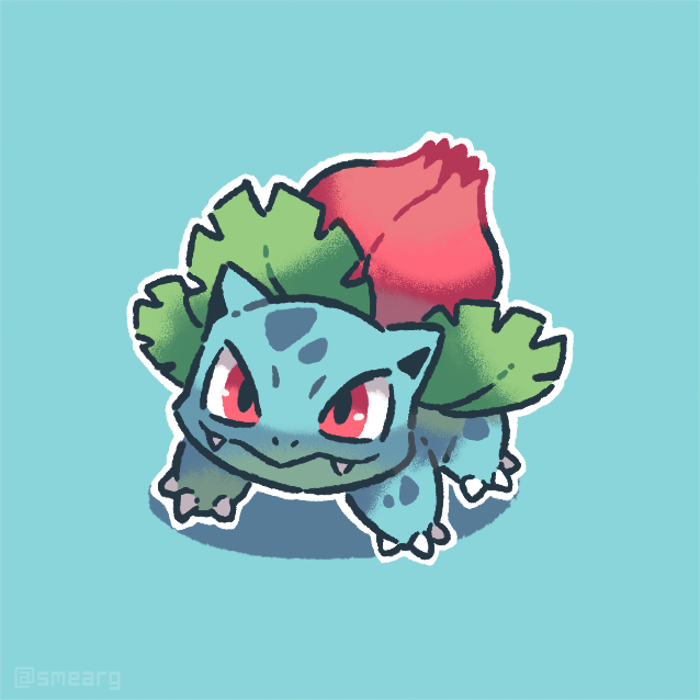 smearg's tweet photo. lil ivysaur! 🪴🐸🌹 https://t.co/k6WRsTLN9r