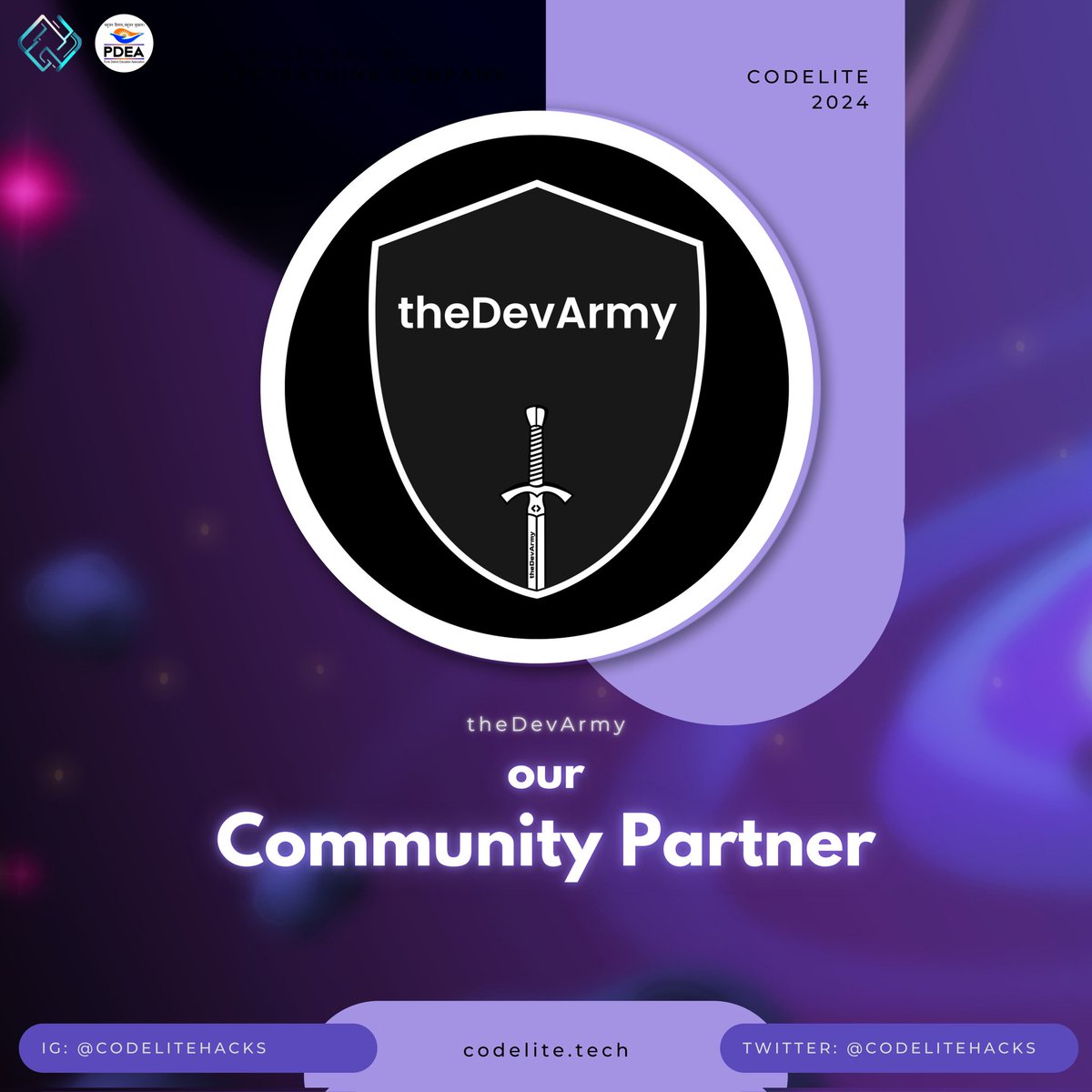 codelitehacks's tweet image. 🔥 We’re excited to welcome @theDevArmy as a Community Partner for CODELITE Hackathon! 💻🚀 With their support, we’re set to bring even more innovation and creativity to the event. Let’s code the future together! ✨
#CODELITE #Hackathon #TheDevArmy #CommunityPartners #Innovation
