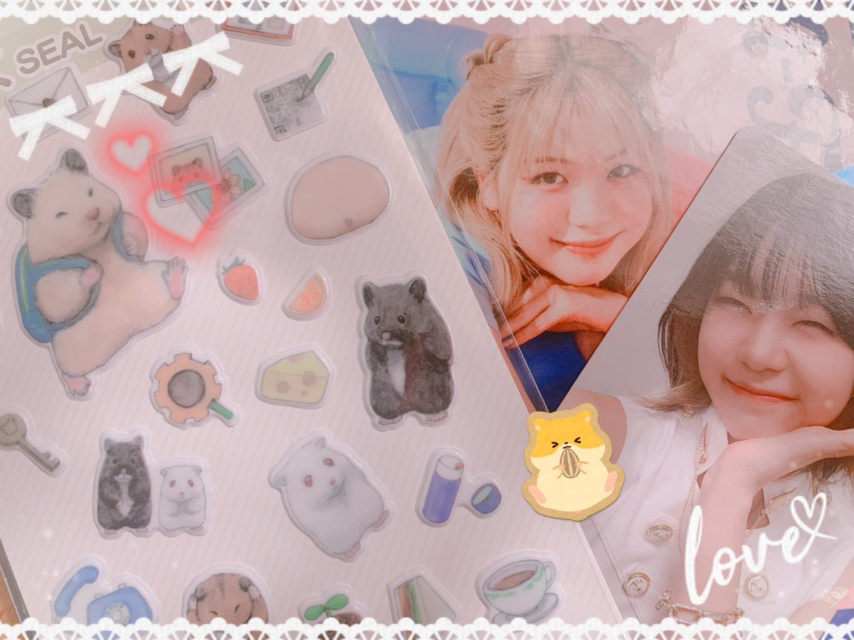 tsuzucham's tweet photo. しゅりんプさんはもうずっと前から知ってるかな？めっちゃかわいいハムスターのシールがあって、鼓すぎ…！と思って買っちゃった　かわいい🧡🐹 https://t.co/6i8uDZuARG