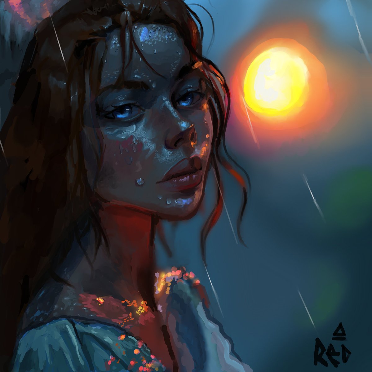 MagicalArtRed's tweet photo. Sometimes rain can be the most peaceful thing.. 🌧️💙Find full speedpaint on my insta!
Time: 7h 3m
App: @Procreate 

#DigitalArt #ArtOfInstagram #IllustrationArt #SunsetVibes #MoodyVibes #EtherealArt #VibrantColors #RainyMood #GlowUp #EmotionalArt #FantasyArt #SurrealArt https://t.co/wQrJgfCIuz