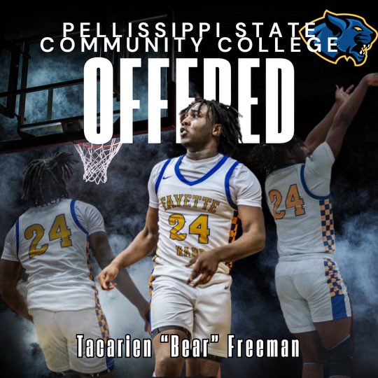 Tacarien Freeman (@tacarienfreeman) on Twitter photo Blessed to receive my 1st offer from Coach Jones & <a href="/PSCCMBB/">Pellissippi State Men's Basketball</a>
<a href="/CoachChearis/">Coach Chearis</a> <a href="/johnvarlas/">John Varlas</a> <a href="/CourtneyHoops90/">Courtney Asher Smith</a> <a href="/Tnprephoops/">Andre Whitehead</a> <a href="/ChuckLawson901/">Chuck Lawson</a> <a href="/tlownsdale/">Tim Lownsdale</a> <a href="/GradyMajors/">Grady Majors</a> <a href="/Rameybasketball/">Terrell Ramey</a> Blessed to receive my 1st offer from Coach Jones & <a href="/PSCCMBB/">Pellissippi State Men's Basketball</a>
<a href="/CoachChearis/">Coach Chearis</a> <a href="/johnvarlas/">John Varlas</a> <a href="/CourtneyHoops90/">Courtney Asher Smith</a> <a href="/Tnprephoops/">Andre Whitehead</a> <a href="/ChuckLawson901/">Chuck Lawson</a> <a href="/tlownsdale/">Tim Lownsdale</a> <a href="/GradyMajors/">Grady Majors</a> <a href="/Rameybasketball/">Terrell Ramey</a>