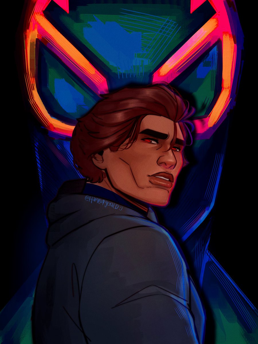 hamgurgerald's tweet image. The man under the mask. 
. 
#MiguelOhara #myart #atvs
#Spiderman2099 #ibispaint