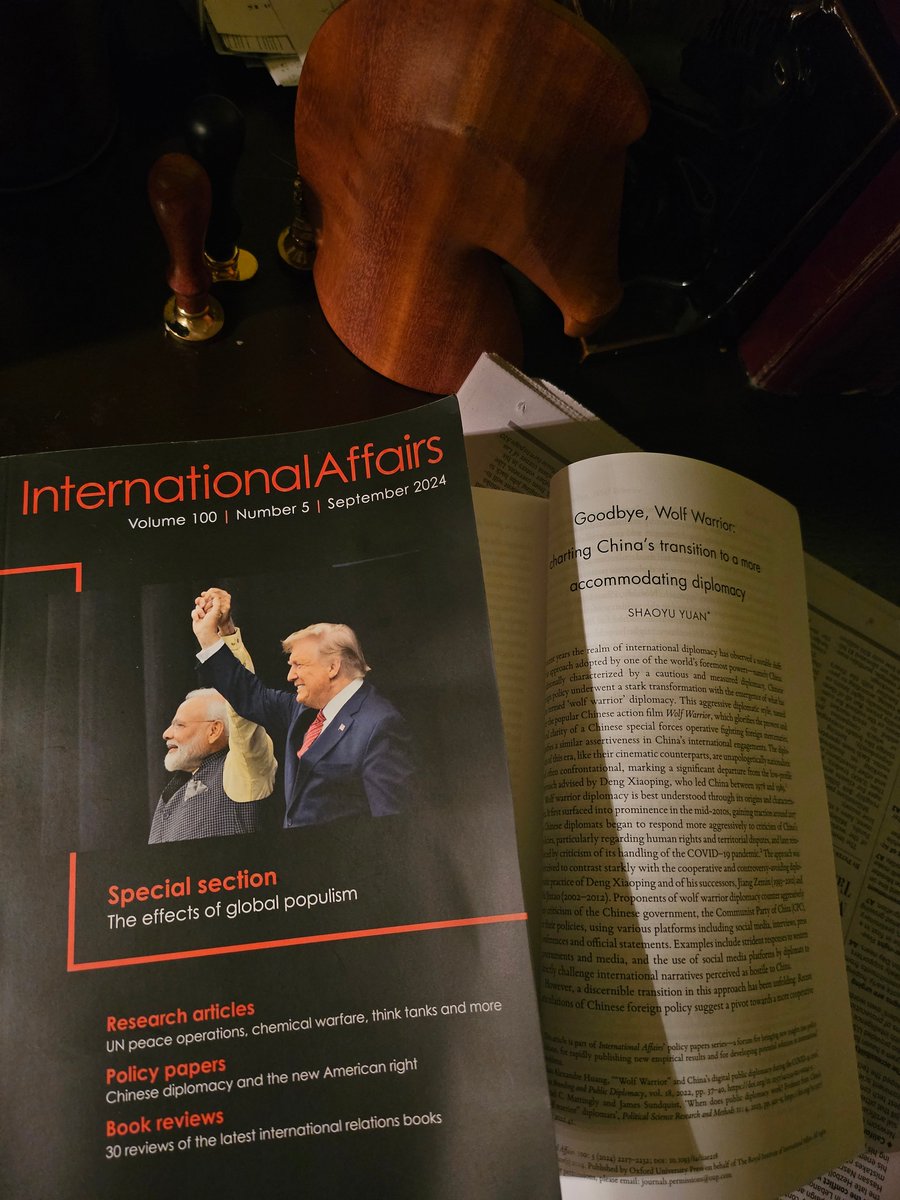 Shaoyu Yuan (@shaoyu_yuan) on Twitter photo Received my author copies today from <a href="/IAJournal_CH/">International Affairs</a> . Excellent quality and very informative articles. Received my author copies today from <a href="/IAJournal_CH/">International Affairs</a> . Excellent quality and very informative articles.