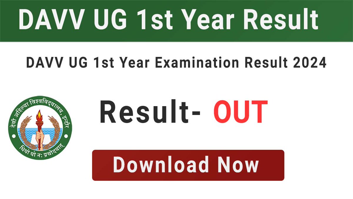 FastjobSearcher's tweet image. #DAVV
🔥 DAVV UG 1st Year Result 2024 
⬇️ Download Result:- fastjobsearchers.com/mp/davv-result
