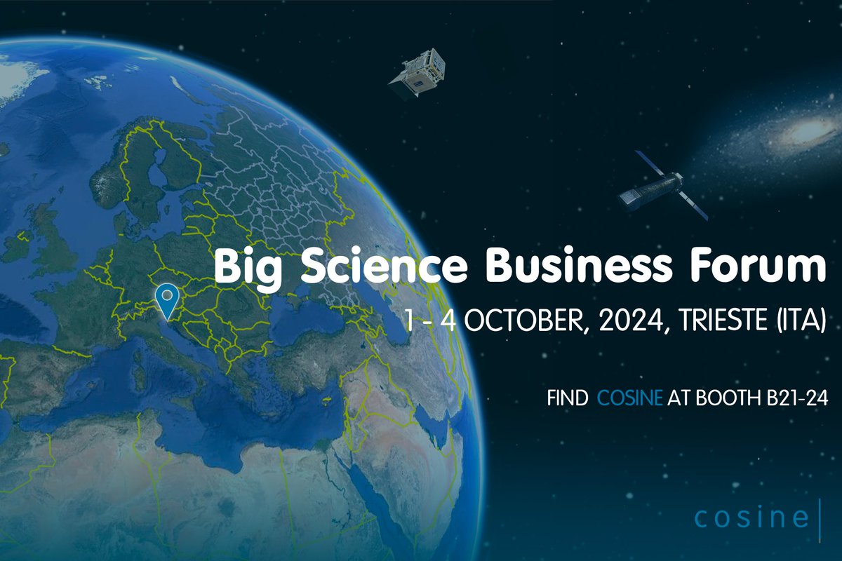 cosine will be participating in the Big Science Business Forum 2024 taking place in Trieste, Italy from October 1 to 4, 2024. Visit our team at booth B21-24 in the hall 28!

🔗cosine.nl/cosine-at-the-…

#SPO #NewATHENA #astronomy #Xray #AI