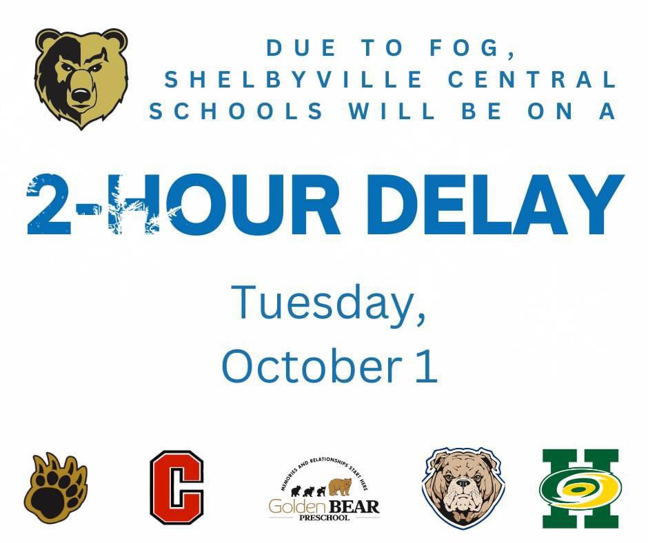 SHS is on a two hour delay. There is no AM Blue River or AM Simon Youth Academy!