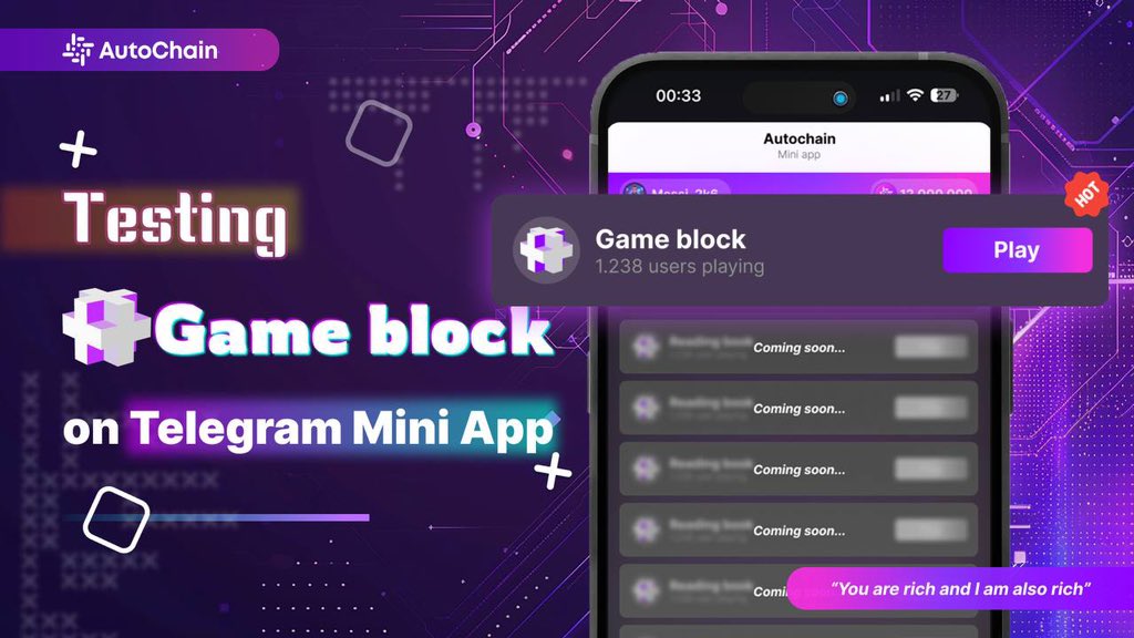 We are testing Game Block on Telegram Mini App 🚀

Bringing the Game platform to telegram is a big change for us, we need more time to operate it, to help the user experience be the best 🎉

Please prepare everything to join us to create a breakthrough in finance, game