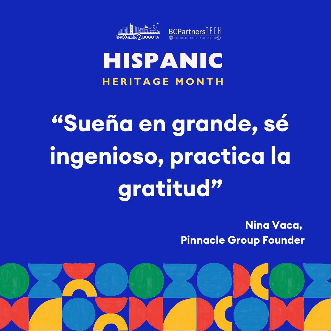 “Sueña en grande, sé ingenioso, practica la gratitud” Nina Vaca, Pinnacle Group Founder

#LatinosUnidos #HispanicLeaders #HispanicExcellence #EmpowermentMovement #HispanicHeritageMonth #HispanicStar