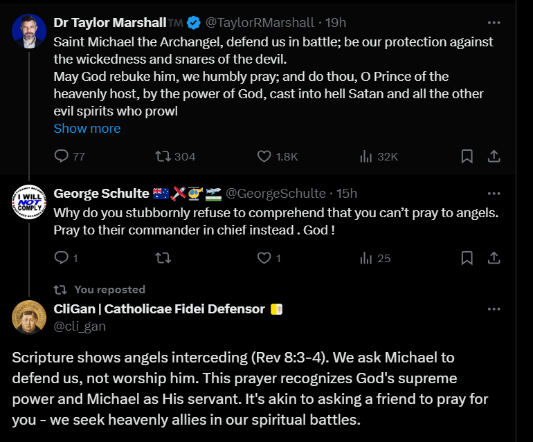 cli_gan's tweet photo. St. Michael The Archangel prayer recognizes God's supreme power and Michael as His servant. #Catholic  #debate #ChristianFaith https://t.co/IsjMG9L9rC