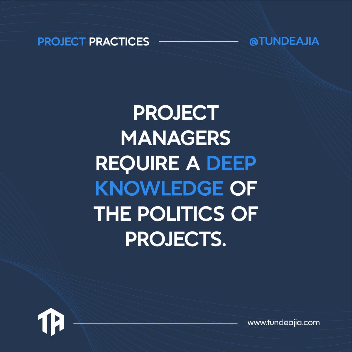Tuibaj's tweet image. Success in the 21st-century project environment has so much to do with the power dynamics at play. #Projectmanagers require a deep knowledge of project politics. Or rather, the politics of projects.

#ProjectManagement