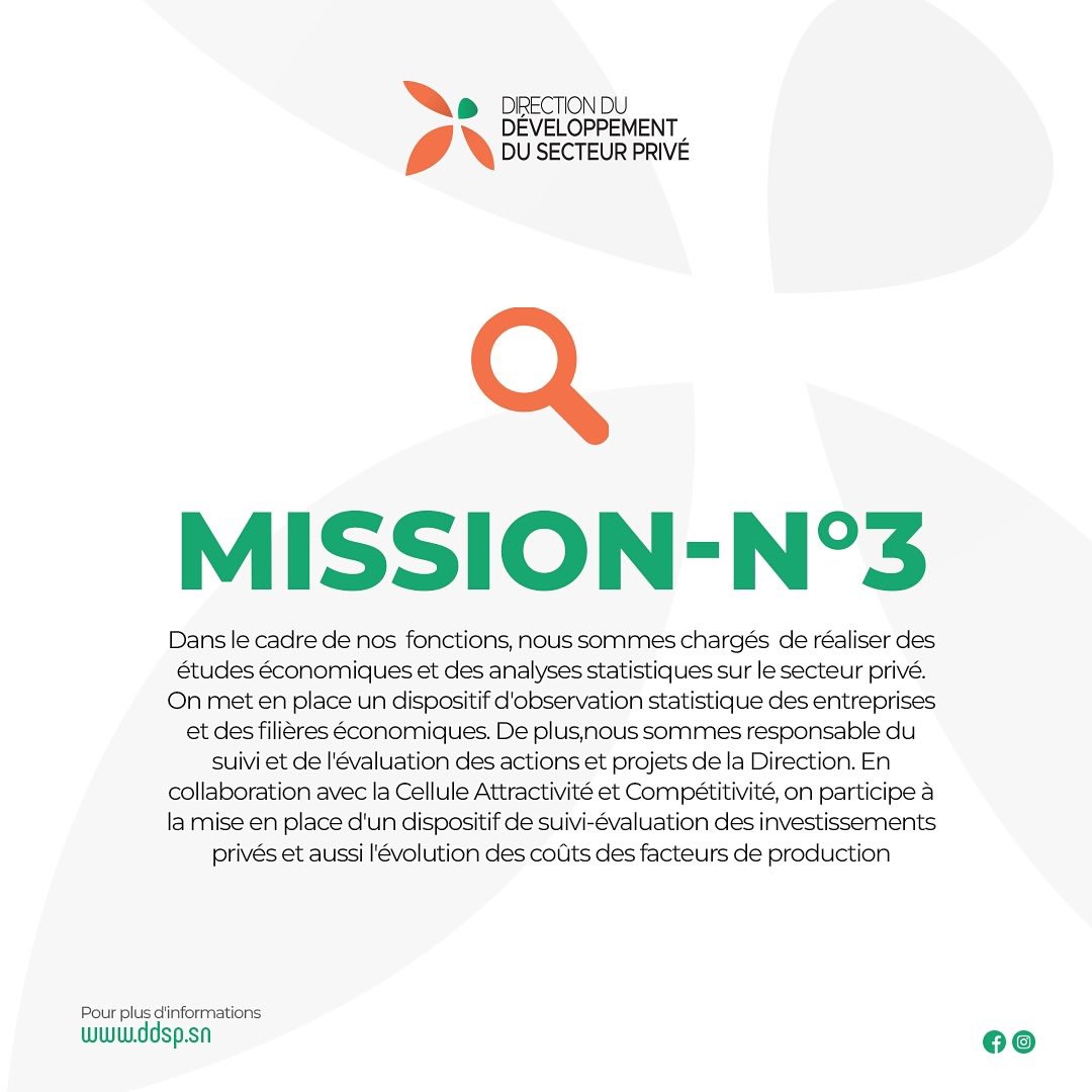 ddspsn's tweet photo. Éclairons l'économie sénégalaise !📊💡

Mission 3 : études économiques et analyses statistiques sur le secteur privé. 

Avec la Cellule Attractivité et Compétitivité, nous suivons projets et coûts de production pour soutenir le développement.

#Sénégal #DéveloppementÉconomique https://t.co/xBu4B92du1