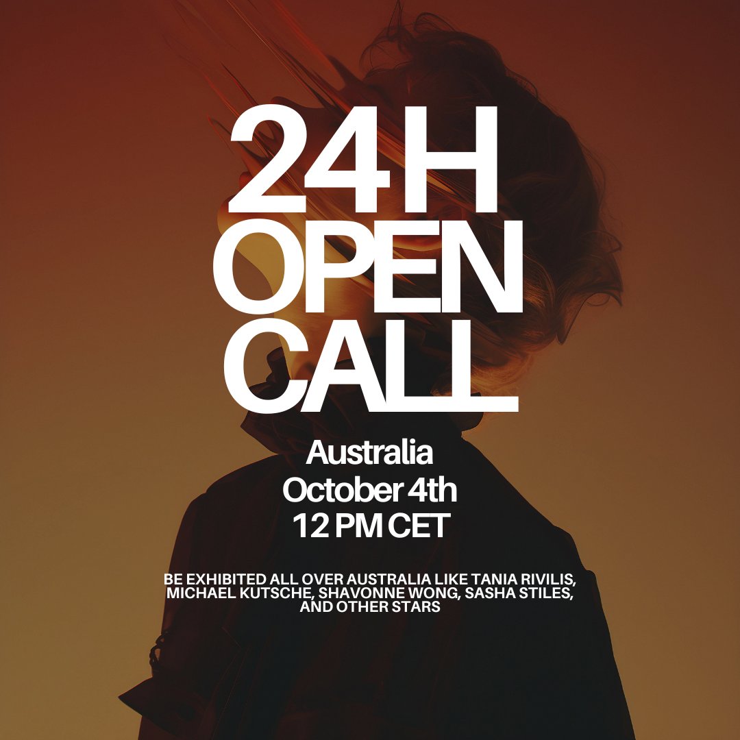 🇦🇺 NOVEMBER 24H OPEN CALL AUSTRALIA

7 WINNERS will be exhibited All Over Australia during a week (value: $50 000/artist)

To Enter:
🖼️ Post your best Artwork
🎫 Join Our Club : artcrush.gallery/?invitation=tr…
🔁 Retweet
✍🏼TAG 2 frens