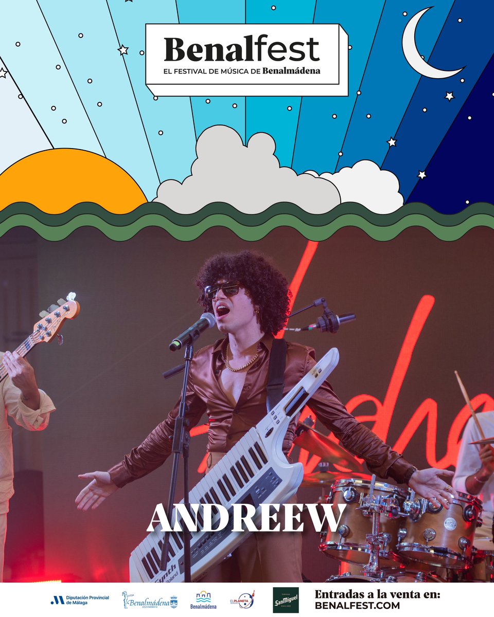 🎵En #benalfest2024 también tendremos el placer de disfrutar de <a href="/andreewofficial/">Andreew</a> !😍

💿Andreew es un artista venezolano que vendrá al festival para ponerlo patas arriba con todos sus temazos🤘🏼🔥

🎟️Entradas en nuestra bio y en nuestra página web.

#benalmadena #benalfest