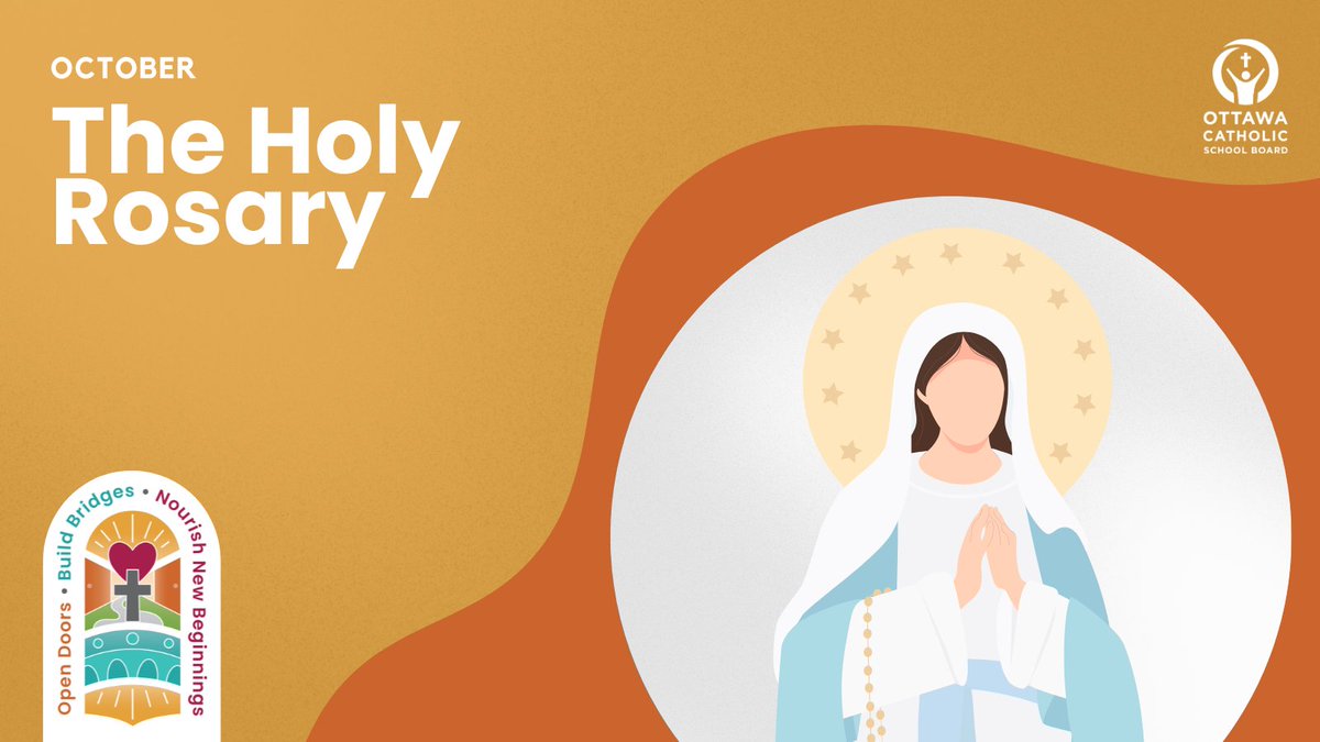 🌟October celebrates the Holy Rosary. Prayer is powerful. As we pray the Rosary, like Mary, we ponder key moments from Jesus’ life, transforming our hearts to become more like his. 🙏❤️ #ocsbBeCommunity #ocsbBeWell <a href="/ocsbRE/">@ocsbRE</a>
