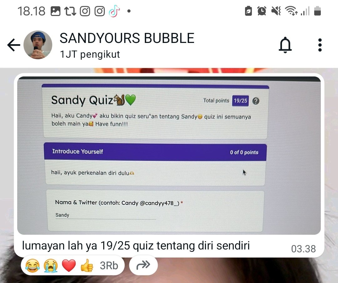 xxmyeonxx's tweet photo. Orang tua nya #axelots aja heran kenapa cuma bener 17-18 doang dari 31 tentang anaknya, LAH GIMANA PERASAANNYA SI #sandyourheart???APA DIA GAK MELONGO TERHERAN HERAN CUMA BENER 19 dari 25 yang pertanyaannya itu TENTANG DIRINYA SENDIRI 😭🤌 https://t.co/pPgF487XBk