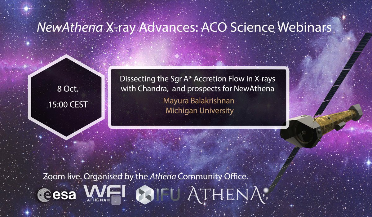 Athena X-ray observatory (@athenaxobs) on Twitter photo 📢 Coming NewAthena X-ray Advances Science Webinar
Dissecting the Sgr A* Accretion Flow in X-rays with Chandra, and Prospects for NewAthena, by Mayura Balakrishnan <a href="/michiganastro/">The Department of Astronomy</a>
🗓️ 8 October 15-16 CEST
Abstract + connection details
🔗 bit.ly/3XPpjI8 📢 Coming NewAthena X-ray Advances Science Webinar
Dissecting the Sgr A* Accretion Flow in X-rays with Chandra, and Prospects for NewAthena, by Mayura Balakrishnan <a href="/michiganastro/">The Department of Astronomy</a>
🗓️ 8 October 15-16 CEST
Abstract + connection details
đź”— bit.ly/3XPpjI8