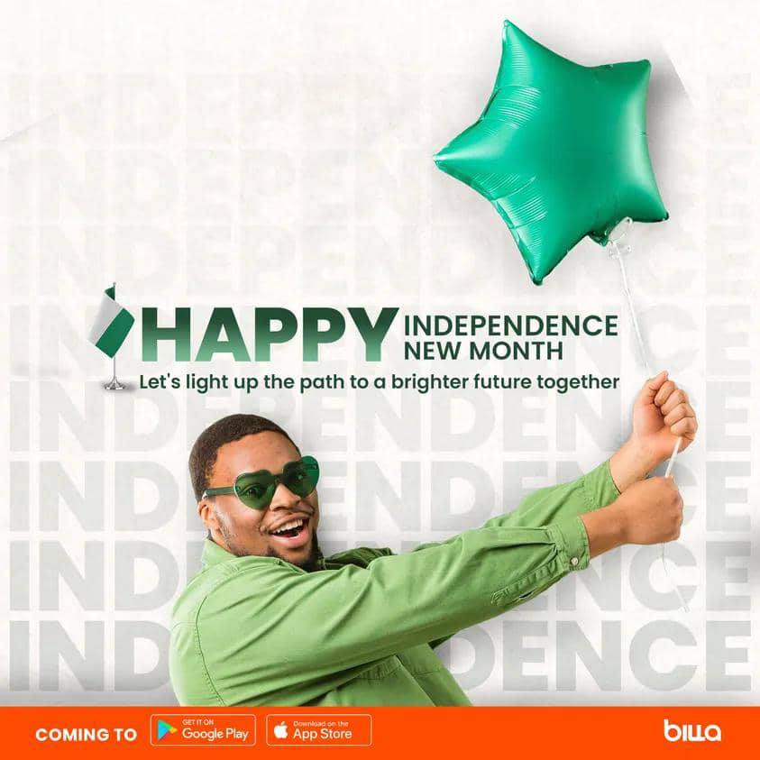 mybillsapp's tweet photo. Together with Billa, let's light the path to a brighter future and a successful month ahead 

#billacares #nigeriaat64 https://t.co/16BngFjbie