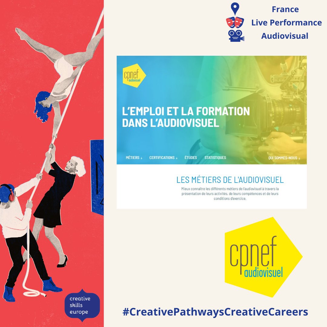 EBU_HQ's tweet photo. 🎥Today: we're mapping careers in the Audiovisual & Live Performance Sectors in France - from the creative to technical as part of #CreativePathwaysCreativeCareers 🎭
Learn more (in French):👇
🔗https://t.co/QzNQDvmWMK
w/ @audiovisualCPNEF
@creativeskillseurope https://t.co/VuQUsx03f3