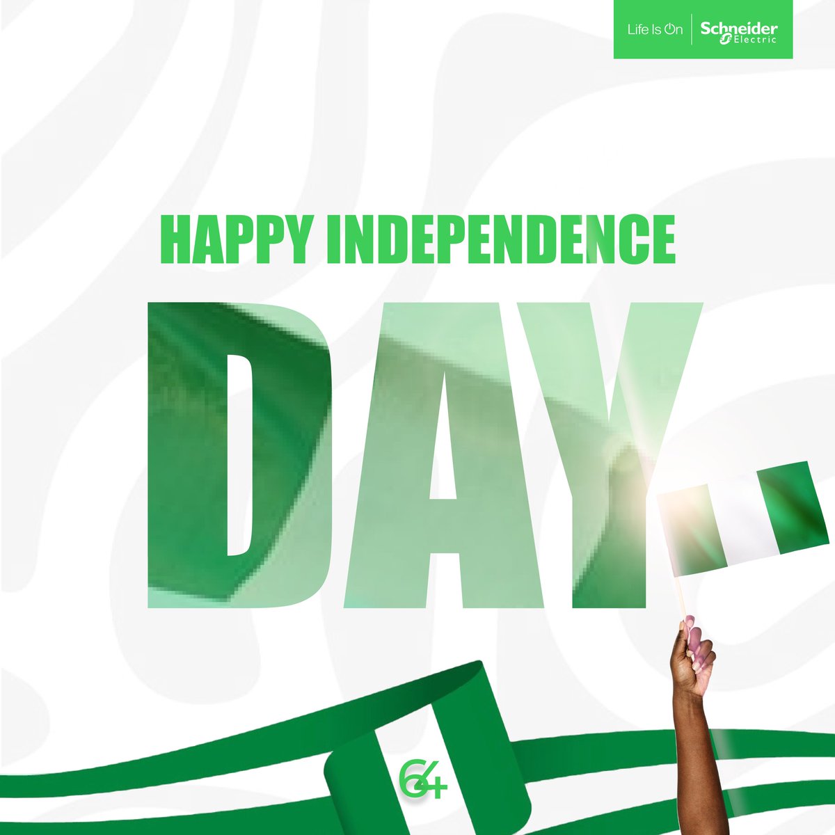Schneider_NG's tweet image. Happy Independence Day Nigeria.
Today we celebrate our country’s journey to freedom and the resilient spirit of our people.
Here’s to the 64th year of growth, Unity and endless opportunities.

#IndependenceDay #LifeIsOn