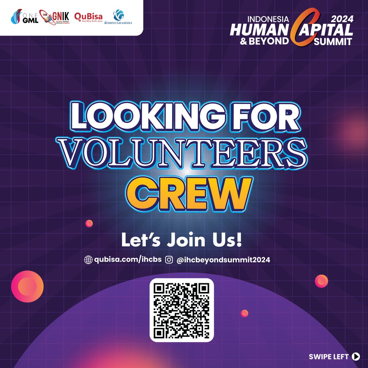 QuBisa_id's tweet photo. 📣 Open Recruitment PAID Volunteer IHCBS 2024📣

Mana mahasiswa/freshgraduate yang lagi nyari pengalaman baru + nambah2in pengalaman di CV, MAJU SINI CEPAT!🫵🤨

Jadi bagian bersama team terbaik event HR terbesar tahun ini, Indonesia Human Capital &amp; Beyond Summit 2024!  ✨👥 https://t.co/YxJFdrWfeF