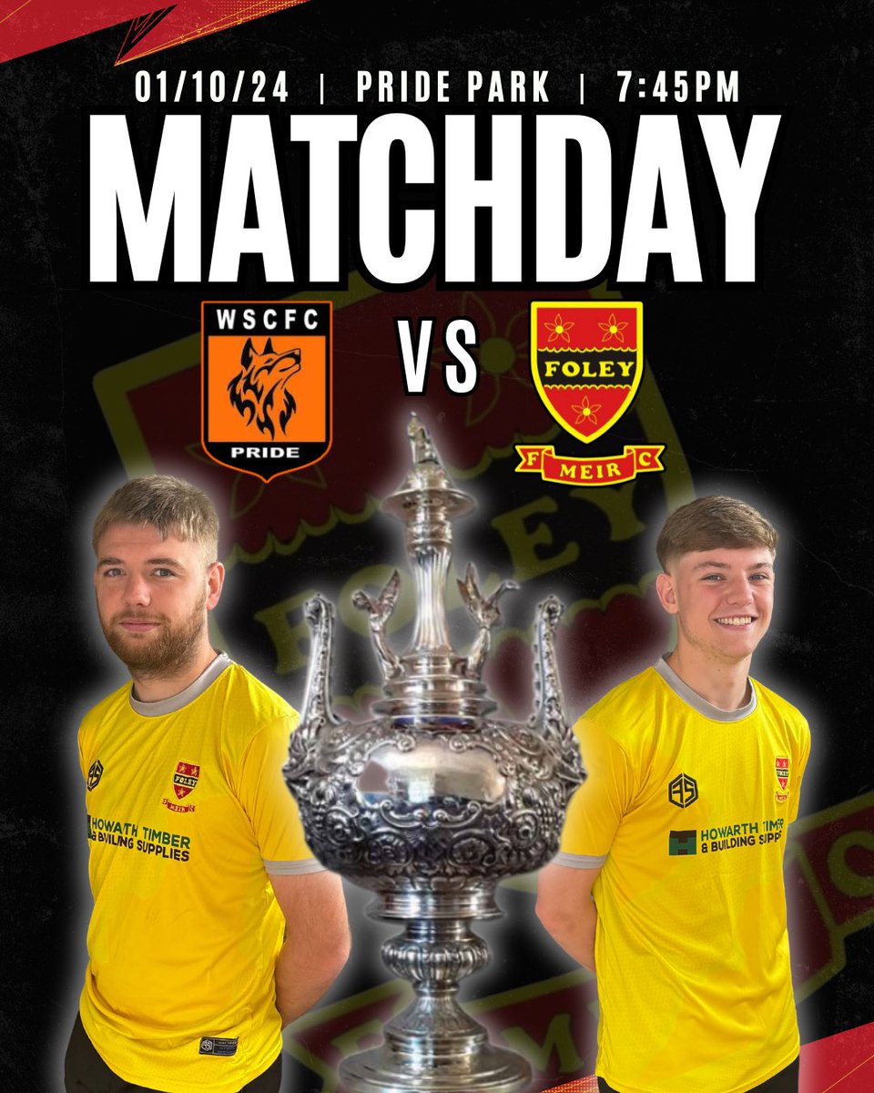Foley Meir FC (@foley_fc) on Twitter photo It’s Matchday!!!
We on the road tonight as we travel to Pride Park as we face <a href="/WolvesSporting/">Wolves Sporting CFC</a> in The Macron Cup First Round.
We hope to see our travelling support tonight to see us into the next round.
#UpTheFoley
🔴⚫️ It’s Matchday!!!
We on the road tonight as we travel to Pride Park as we face <a href="/WolvesSporting/">Wolves Sporting CFC</a> in The Macron Cup First Round.
We hope to see our travelling support tonight to see us into the next round.
#UpTheFoley
🔴⚫️