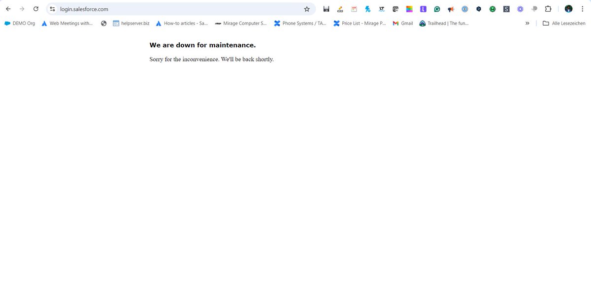 Chui_SF's tweet image. I&apos;m starting an onboarding process as a new employee at @PipeLaunch and cannot access @Salesforce.😰#Salesforcedown #Salesforce