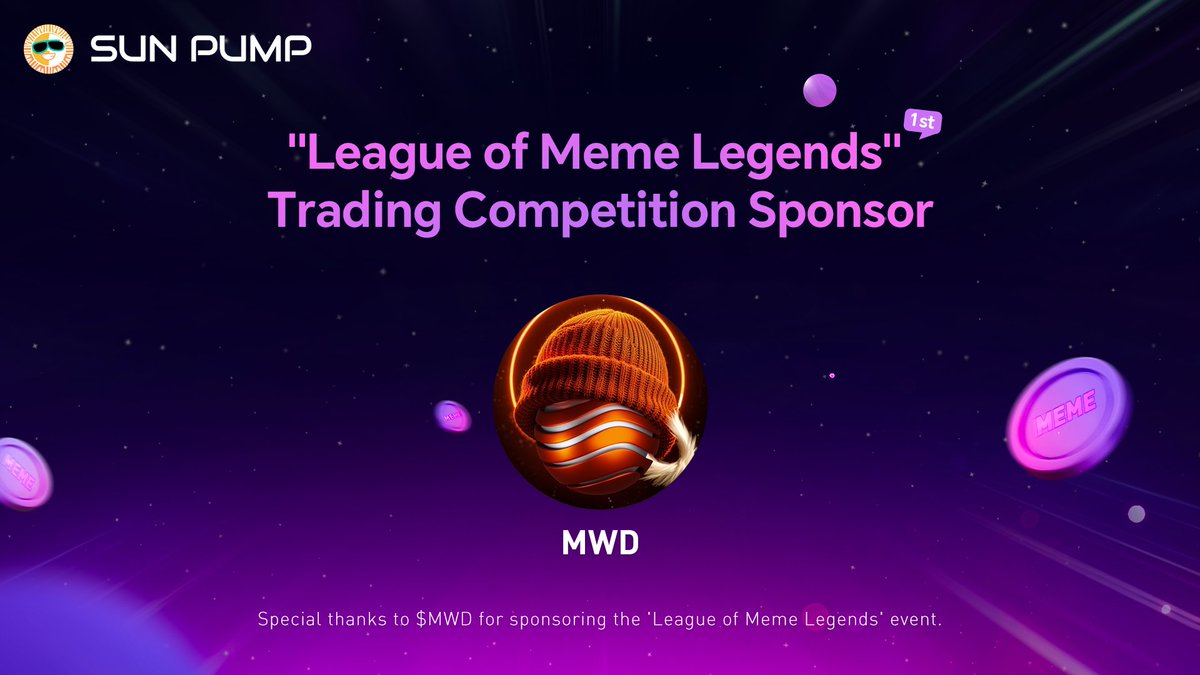 A big shoutout to <a href="/MWD_TRX/">Mew Woof DAO</a> for sponsoring SunPump’s first-ever “League of Meme Legends” trading competition! 🚀 

👏Their contribution has ensured a generous prize pool for this event! Stay tuned for detailed rules to be announced tomorrow on our X! 

#LeagueOfMemeLegends