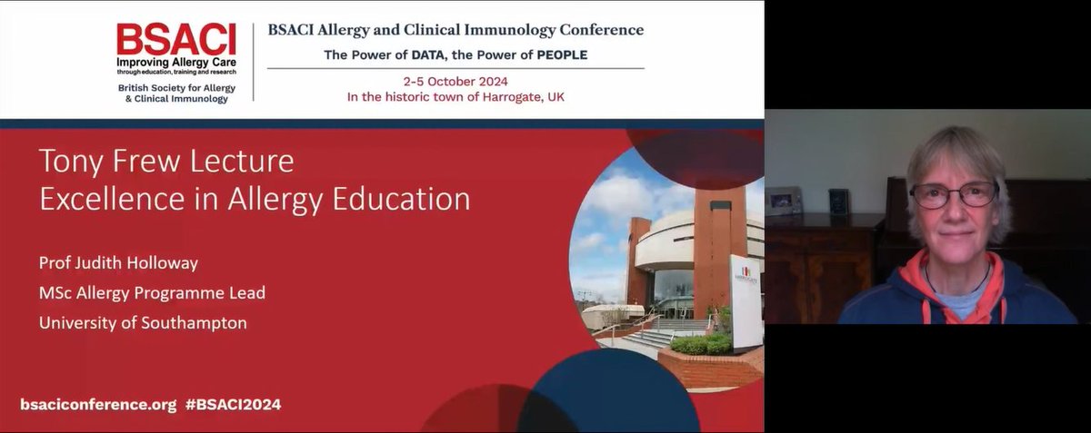 Welcome to our class of 24-25! Many of you are attending the BSACI conference, so don't miss the Tony Frew Excellence in Allergy Education Lecture, given by someone amazing, who is very special to MSc Allergy. Want to know more about #allergy? Check out  tiny.cc/allergy