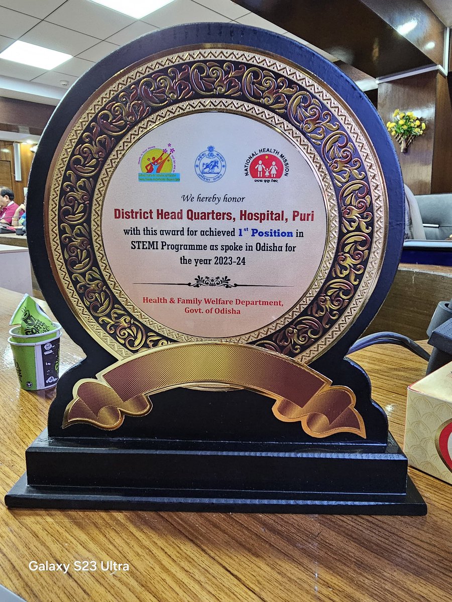 DHH,Puri (@dhhpuri2024) on Twitter photo District Headquarter Hospital, Puri awarded for achieved 1st position in STEMI Programme as spoke in Odisha for the year 2023-24 <a href="/CdmPuri/">CDM & PHO, Puri</a> <a href="/dm_puri/">Collector and District Magistrate Puri</a> District Headquarter Hospital, Puri awarded for achieved 1st position in STEMI Programme as spoke in Odisha for the year 2023-24 <a href="/CdmPuri/">CDM & PHO, Puri</a> <a href="/dm_puri/">Collector and District Magistrate Puri</a>