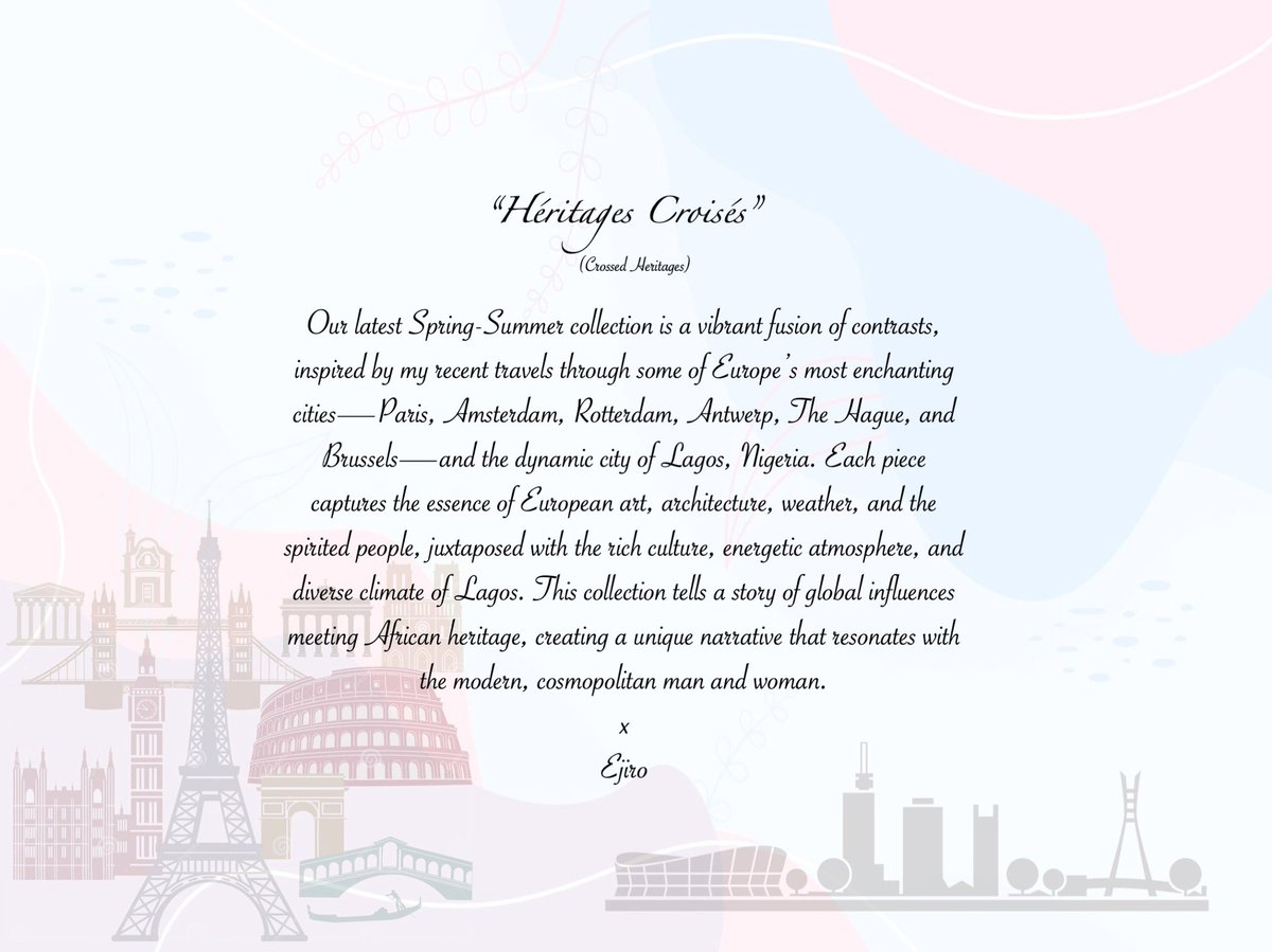 EjiroEnright's tweet image. "Heritages Croisés"
(Crossed heritage)
Spring/Summer 25