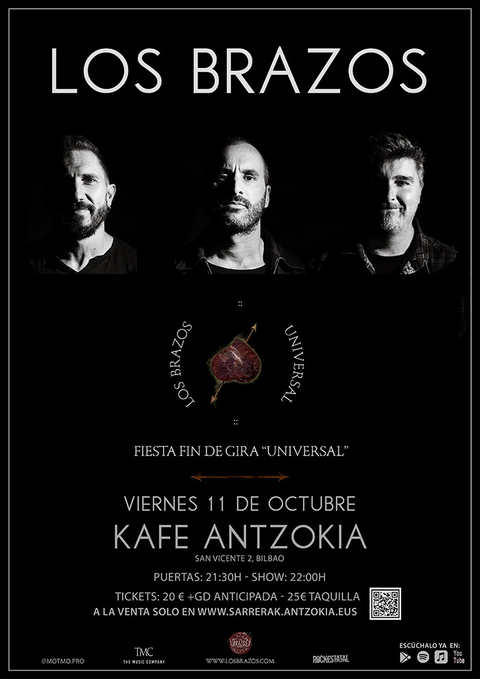 #Noticias. <a href="/LosBrazos/">Los Brazos</a> despiden gira en <a href="/kafeantzokia/">Kafe Antzokia</a> el 11/10. 

j-musind.blogspot.com/2024/10/los-br…