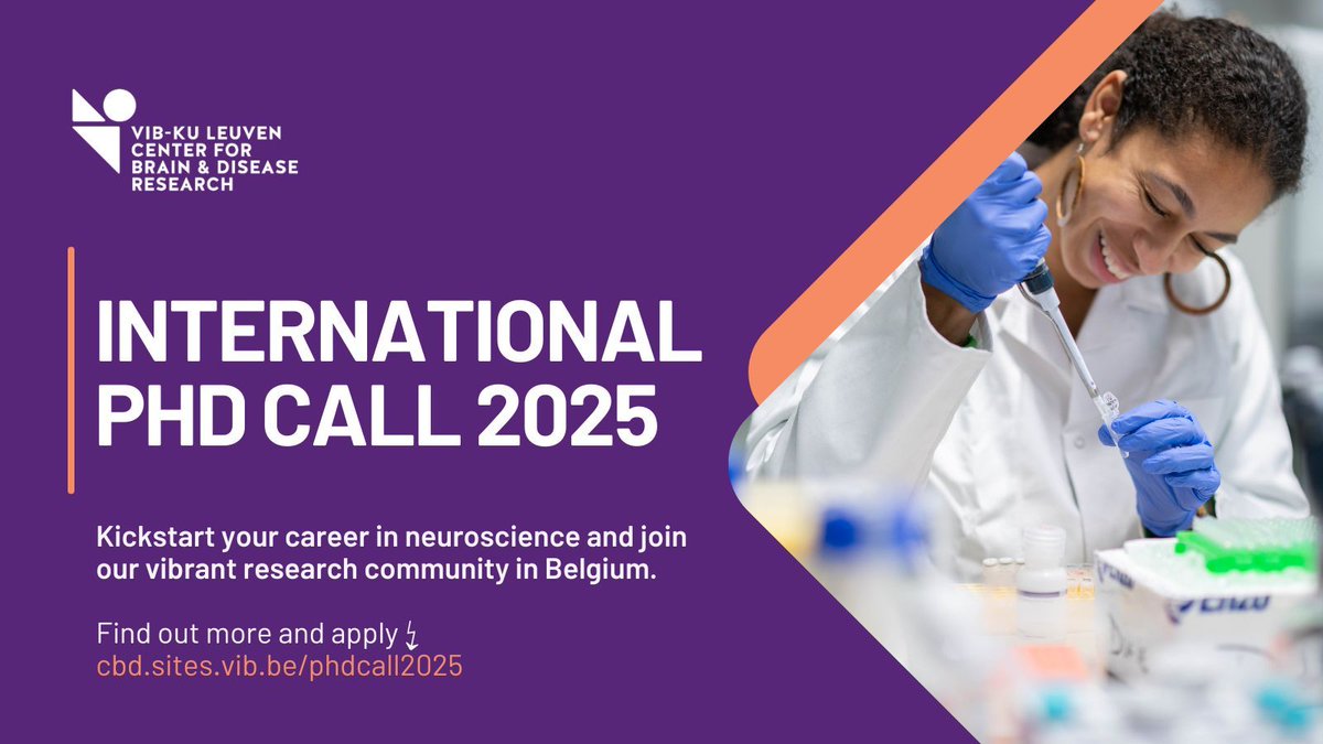 CBD_VIB's tweet image. 🚀 Launching our International PhD Call 2025, an incredible opportunity to kickstart your neuroscience career in our dynamic research hub in the heart of Europe! 🌍
More info on how to apply here 💡➡️ buff.ly/3Y0KFn3
♻️ Share with your network!
