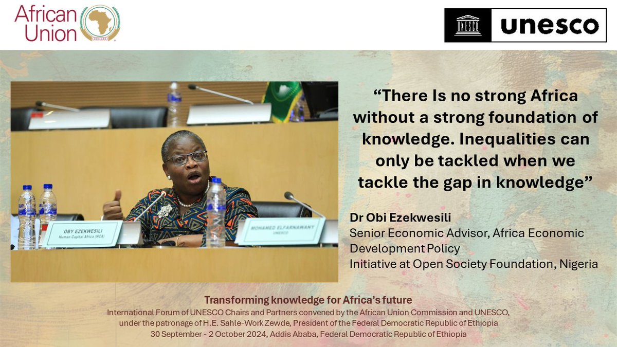 UNESCO_Addis's tweet photo. #TransformingknowledgeforAfricasfuture @obyezeks ▶️ https://t.co/K7ccFFUXuk https://t.co/1o77C2pIwY