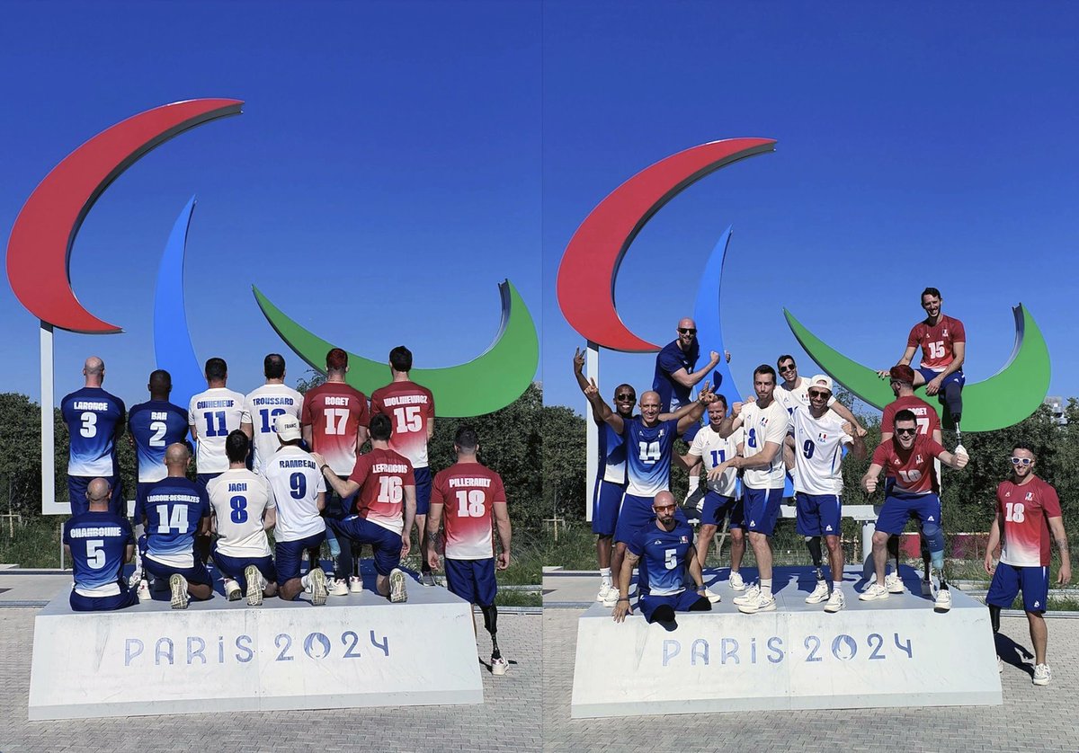 C'était il y a (déjà !) un peu plus d'un mois, l'équipe de France de <a href="/FFVolleyAssis/">FF Volley Assis</a> ❤️💙💚 #Paris2024 🏐