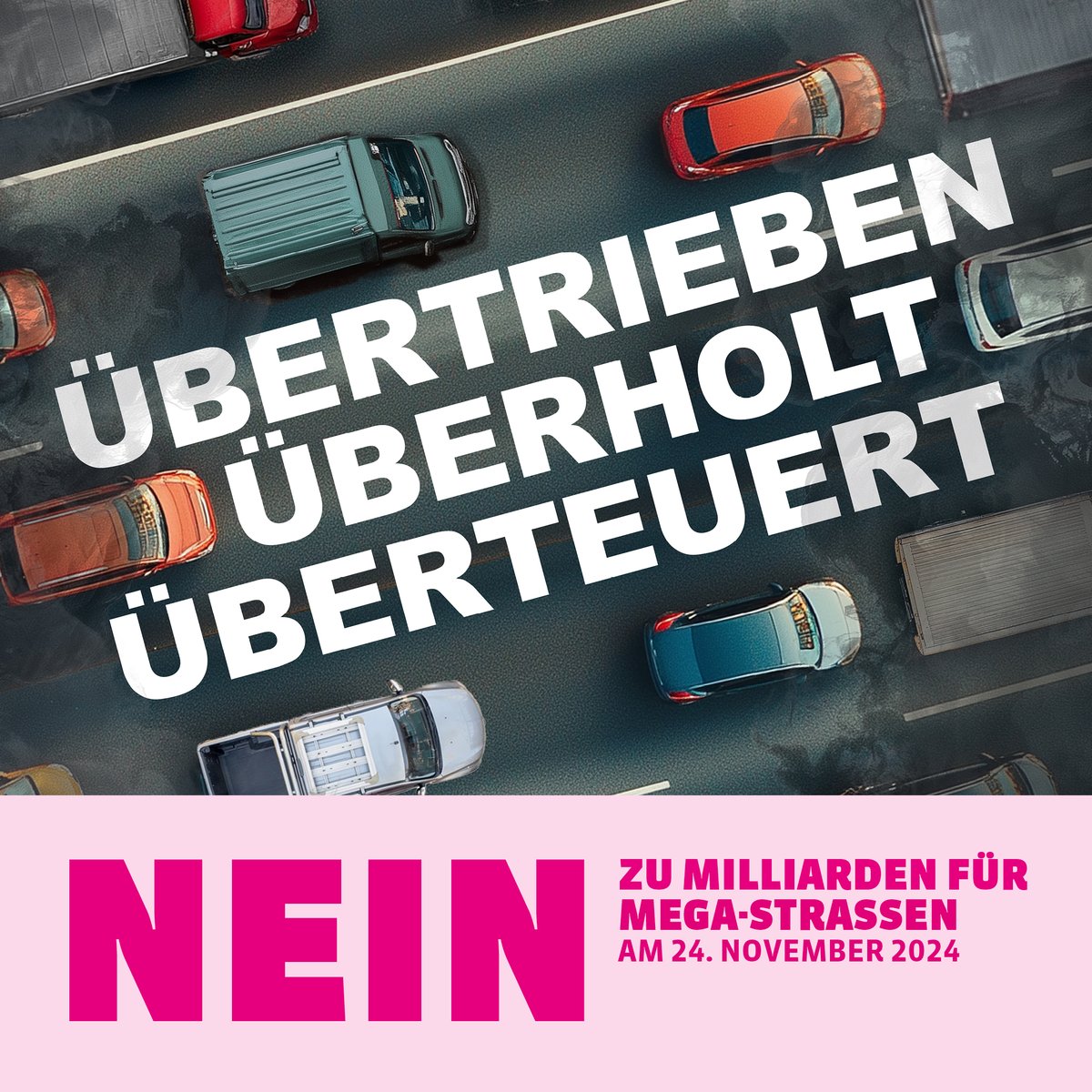 Das Parlament möchte 5,3 Mia. für überdimensionierte Strassenprojekte verschwenden, während dringend benötigte Investitionen in Nachtzüge, Klimaschutz und Kitas auf der Strecke bleiben. 🚆🌍

📢 Werde jetzt aktiv und bestelle jetzt ein Material-Kit: gruene.ch/kampagne/megas…