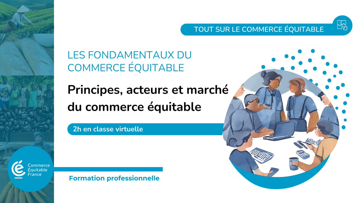 #formation

🌍 Découvrez “Les Fondamentaux du commerce équitable”  !

3 sessions en ligne pour comprendre les #principes, le cadre #légal et les #impacts du commerce équitable.

📅 4, 10, 15 oct. 2024
💻 En distanciel
👉 Inscription : lnkd.in/egqgUs9s
