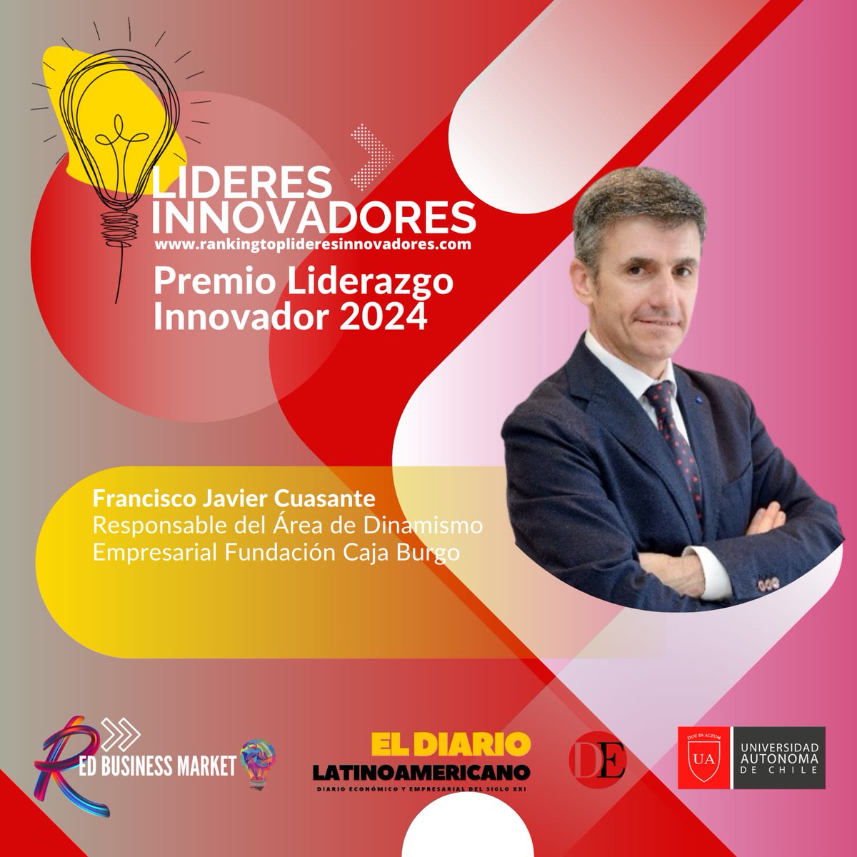 POLO positivo 🔋 (@polopositivo_es) on Twitter photo 🏆Francisco Javier Cuasante, responsable del área de Dinamismo Empresarial de <a href="/Fundcajaburgos/">Fundación Caja de Burgos</a> y oficina técnica de nuestra aceleradora, ha sido galardonado con el Premio Liderazgo Innovador 2024 que entrega el Ranking Top Líderes Innovadores.
¡Enhorabuena, Javier! 🏆Francisco Javier Cuasante, responsable del área de Dinamismo Empresarial de <a href="/Fundcajaburgos/">Fundación Caja de Burgos</a> y oficina técnica de nuestra aceleradora, ha sido galardonado con el Premio Liderazgo Innovador 2024 que entrega el Ranking Top Líderes Innovadores.
¡Enhorabuena, Javier!