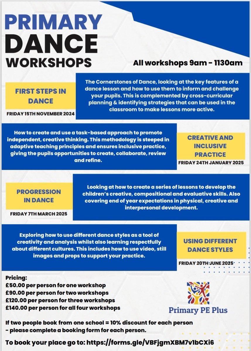 Some upcoming #dance #cpd in #Derbyshire for #primary #teachers.

Many resources focus on what you #teach, these focus on how.

You can attend as many as you wish.

Great for #pe leads and #Artsmark #schools.

Hope to see you there.