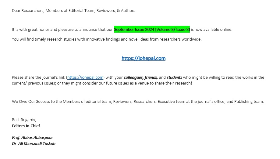 Journal of Higher Education Policy and Leadership Studies

September 2024 is now available online:

>>
johepal.com/content/70/Vol…

>> 
johepal.com

>> linkedin.com/feed/update/ur…