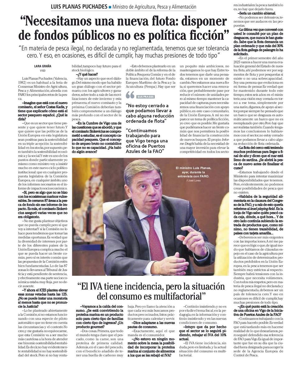 LuisPlanas's tweet image. En el nuevo ciclo político que inicia la Unión Europea, será importante insistir sobre la sostenibilidad de la actividad pesquera en su triple acepción: económica, social y medioambiental.

Para ello, es necesaria una #flota del siglo XXI.

Con @lara_grana en el @Farodevigo