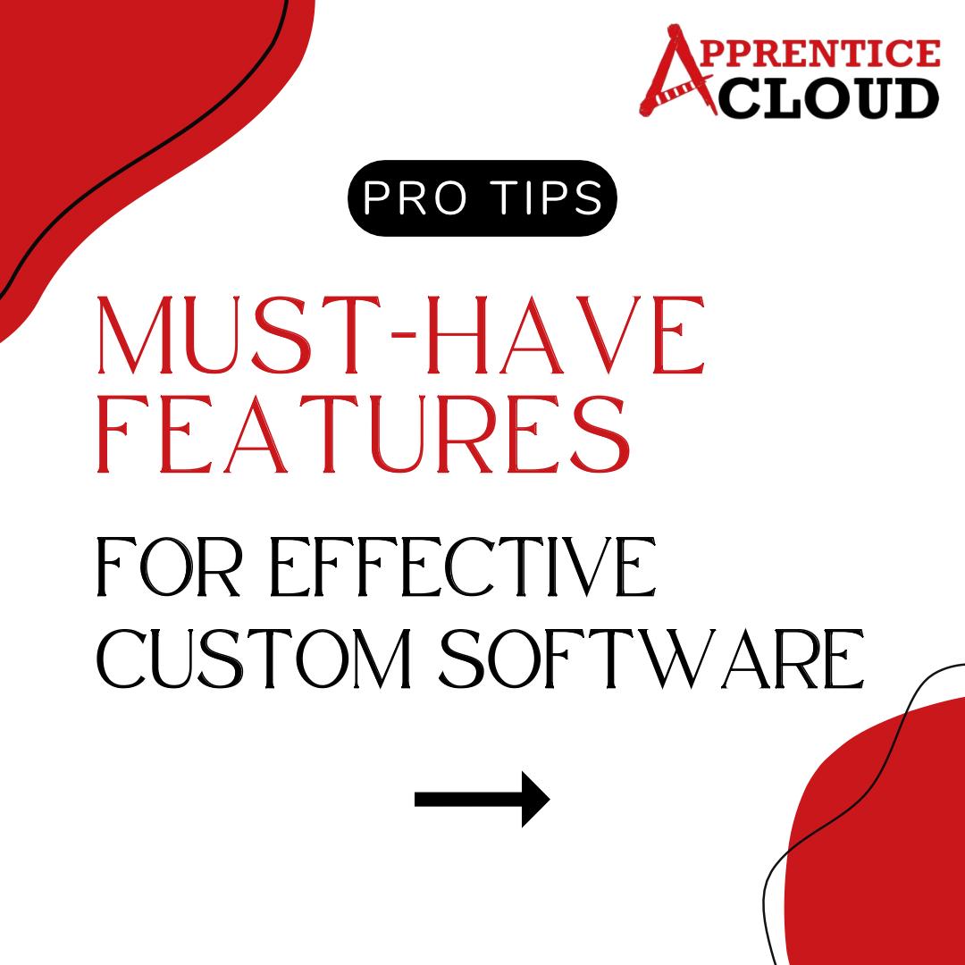 ApprenticeCloud's tweet photo. Are you investing in custom software to boost your business performance? Here are 5 must-have features that will set your software up for success:

1️⃣ User-Friendly Interface: Keep it intuitive. Your software should be easy to navigate for both tech-savvy users and beginners. https://t.co/JHBDNA0Rfa