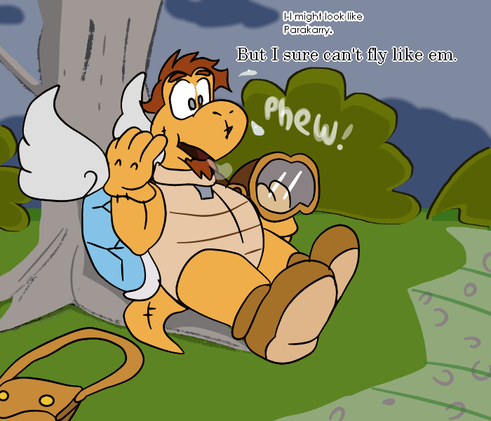 Luketwolf1's tweet photo. Since it's now October.
I figure I would reveal my "look" for all of October!
I'm Parakarry!.. Or is it? "Paralukey"?
Whichever the case, we get this costume design (based on the other Monsieur L. one from last year).
#paratroopa #parakarry https://t.co/tzvAx2esnu